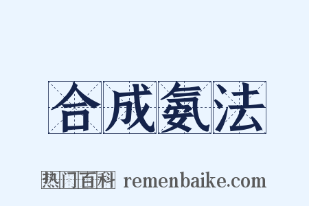 合成氨法是什么意思的图片